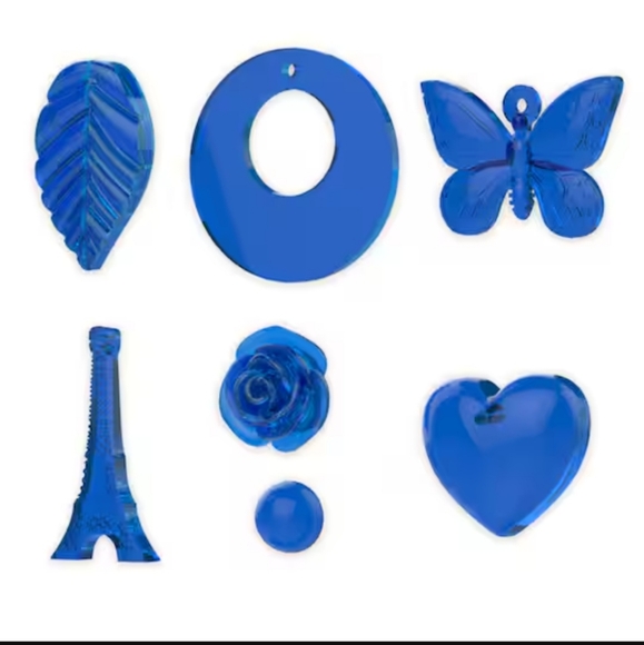 2/$12 Blue Moon Studio™ UV Resin Craft Paris Shapes Flat Mold - Picture 2 of 7